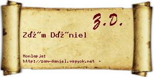 Zám Dániel névjegykártya